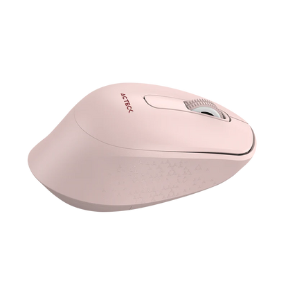 Mouse Acteck Optimize Ergo Mi470 / Inalambrico / Receptor Usb / Optico / 1600 Dpi  Ajustable / 2 Botones + Scroll / Ergonomico / Click Silencioso / Win + Mac / Rosa / Ac-939881