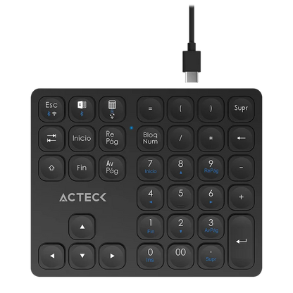 Teclado Numerico Acteck Inspire Pad Pro Tn480 / Inalambrico / Bluetooth / 36 Teclas / Advanced Series / Negro / Ac-939911