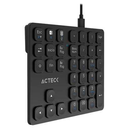 Teclado Numerico Acteck Inspire Pad Pro Tn480 / Inalambrico / Bluetooth / 36 Teclas / Advanced Series / Negro / Ac-939911