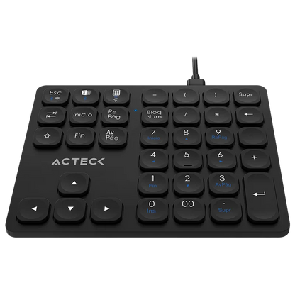 Teclado Numerico Acteck Inspire Pad Pro Tn480 / Inalambrico / Bluetooth / 36 Teclas / Advanced Series / Negro / Ac-939911