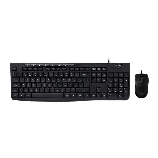 Kit Acteck Creator Prime Mk455 / Teclado Y Mouse / Alambrico / 105 Teclas / Multimedia / 1600 Dpi Ajustable / Optico / 3 Botones + Scroll / Win - Mac Os - Android / Negro / Ac-939928