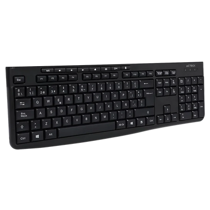 Kit Acteck Creator Prime Mk455 / Teclado Y Mouse / Alambrico / 105 Teclas / Multimedia / 1600 Dpi Ajustable / Optico / 3 Botones + Scroll / Win - Mac Os - Android / Negro / Ac-939928