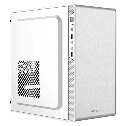 Gabinete Acteck Performance Ii Gi215f / Mini Torre / Micro Atx, Itx / Fuente De Poder 500w Incluida / Full Metal / Blanco / Ac-940047