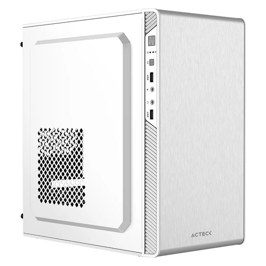 Gabinete Acteck Performance Ii Gi215f / Mini Torre / Micro Atx, Itx / Fuente De Poder 500w Incluida / Full Metal / Blanco / Ac-940047