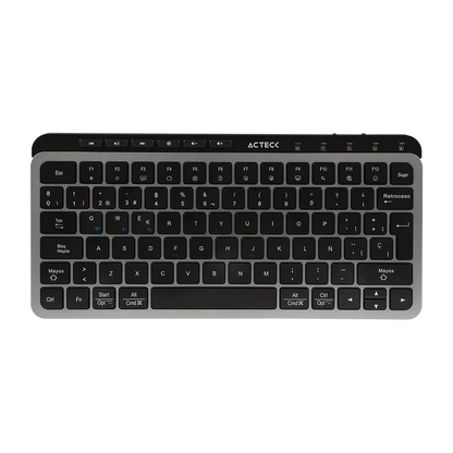 Teclado Acteck Inspire Krea Ti750 / Inalambrico / Multidispositivo Dual / Dongle Usb - 2 Bt - Cable Usb / Windows - Mac / EspaÑol / 85 Teclas / Multimedia / Recargable / Negro / Ac-940092