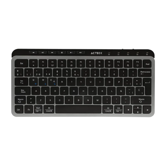 Teclado Acteck Inspire Krea Ti750 / Inalambrico / Multidispositivo Dual / Dongle Usb - 2 Bt - Cable Usb / Windows - Mac / EspaÑol / 85 Teclas / Multimedia / Recargable / Negro / Ac-940092