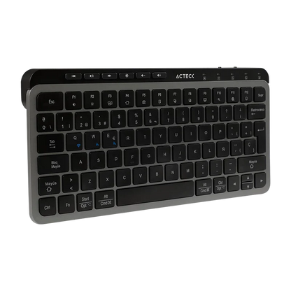 Teclado Acteck Inspire Krea Ti750 / Inalambrico / Multidispositivo Dual / Dongle Usb - 2 Bt - Cable Usb / Windows - Mac / EspaÑol / 85 Teclas / Multimedia / Recargable / Negro / Ac-940092
