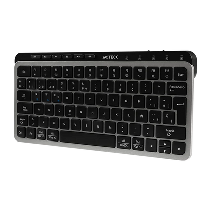 Teclado Acteck Inspire Krea Ti750 / Inalambrico / Multidispositivo Dual / Dongle Usb - 2 Bt - Cable Usb / Windows - Mac / EspaÑol / 85 Teclas / Multimedia / Recargable / Negro / Ac-940092