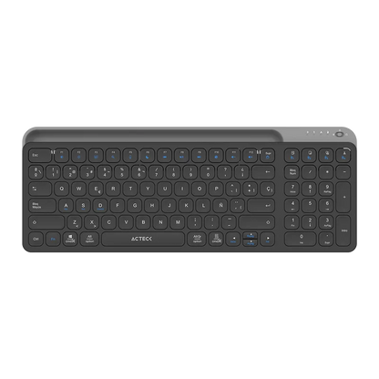 Teclado Acteck Inspire Trek Ti747 / Inalambrico / Multidispositivo Dual / Windows - Mac - Android / EspaÑol / 99 Teclas / Multimedia / Dongle Usb - Bt 5.1 - Cable Usb / Recargable / Negro / Ac-940108