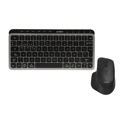Kit Acteck Creator Krea Mk750 / Teclado Y Mouse / Inalambrico Dual / Multidispositivo / Recargable / Dongle + Bt /  65% / Win - Mac / EspaÑol / 118 Teclas / 2000 Dpi / Optico / Negro-gris / Ac-940177