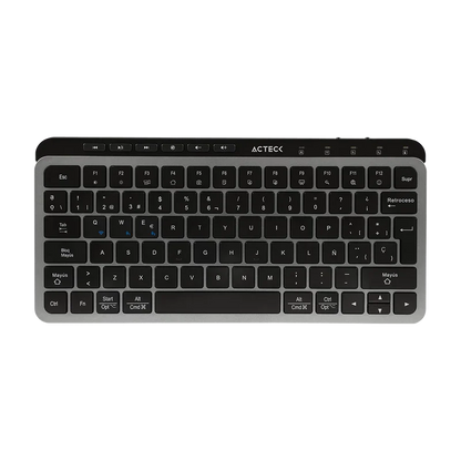 Kit Acteck Creator Krea Mk750 / Teclado Y Mouse / Inalambrico Dual / Multidispositivo / Recargable / Dongle + Bt /  65% / Win - Mac / EspaÑol / 118 Teclas / 2000 Dpi / Optico / Negro-gris / Ac-940177