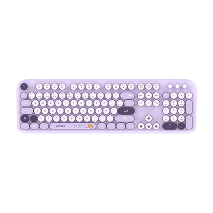 Kit Acteck Creator Chic K-colors Mk485 / Inalambrico / Multimedia / Dongle 2.4 / Esp / 105 Teclas / Optico / 1600 Dpi Ajustable / 4 Botones + Scroll / Win + Mac / Violeta / Ac-940214