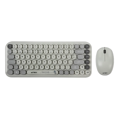Kit Acteck Creator Chic K-colors Mk480 / Teclado Y Mouse / Inalambrico - Multimedia / 85 Teclas / Optico / 800 Dpi / 4 Botones + Scroll / Win + Mac / EspaÑol / Dongle Usb / Gris / Ac-940221