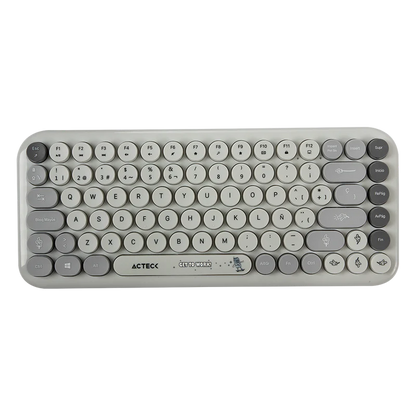 Kit Acteck Creator Chic K-colors Mk480 / Teclado Y Mouse / Inalambrico - Multimedia / 85 Teclas / Optico / 800 Dpi / 4 Botones + Scroll / Win + Mac / EspaÑol / Dongle Usb / Gris / Ac-940221