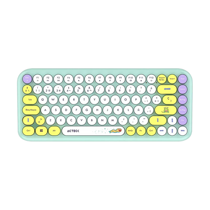 Kit Acteck Creator Chic K-colors Mk480 / Teclado Y Mouse / Inalambrico - Multimedia / 85 Teclas / Optico / 800 Dpi / 4 Botones + Scroll / Win + Mac / EspaÑol / Dongle Usb / Tiffany / Ac-940238