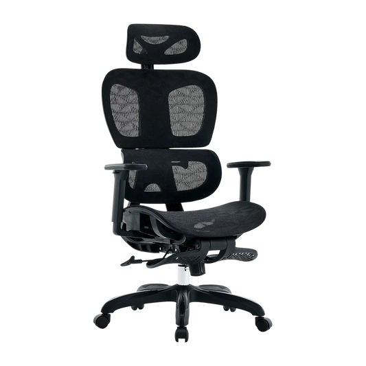 Silla Acteck Flux Pro Ec757 / Ergonomica / Max 150 Kg / Piston Clase 4 / Reposabrazos 3d / Reposapies / Cabecera Ajustable / Inclinacion 135 Grados / Tela Transpirable / Negro / Ac-940269