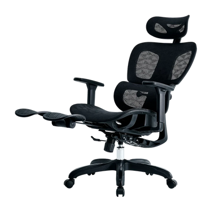 Silla Acteck Flux Pro Ec757 / Ergonomica / Max 150 Kg / Piston Clase 4 / Reposabrazos 3d / Reposapies / Cabecera Ajustable / Inclinacion 135 Grados / Tela Transpirable / Negro / Ac-940269