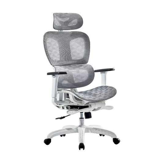 Silla Acteck Flux Pro Ec757 / Ergonomica / Max 150 Kg / Piston Clase 4 / Reposabrazos 3d / Reposapies / Cabecera Ajustable / Inclinacion 135 Grados / Tela Transpirable / Blanco / Ac-940276