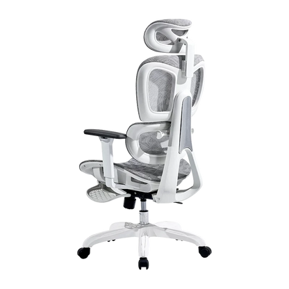 Silla Acteck Flux Pro Ec757 / Ergonomica / Max 150 Kg / Piston Clase 4 / Reposabrazos 3d / Reposapies / Cabecera Ajustable / Inclinacion 135 Grados / Tela Transpirable / Blanco / Ac-940276