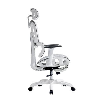 Silla Acteck Flux Pro Ec757 / Ergonomica / Max 150 Kg / Piston Clase 4 / Reposabrazos 3d / Reposapies / Cabecera Ajustable / Inclinacion 135 Grados / Tela Transpirable / Blanco / Ac-940276