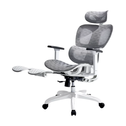 Silla Acteck Flux Pro Ec757 / Ergonomica / Max 150 Kg / Piston Clase 4 / Reposabrazos 3d / Reposapies / Cabecera Ajustable / Inclinacion 135 Grados / Tela Transpirable / Blanco / Ac-940276