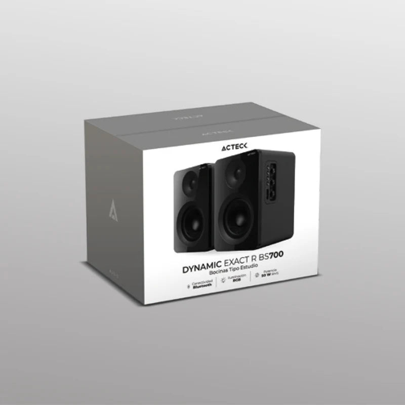Bocinas Acteck Dynamic Exact R Bs700 / Rca - Hdmi Arc - Usb - Bluetooth 5.3 / 50 W / Iluminación Rgb 7 Modos / Sonido Envolvente Y Potente / Elite Negro / Ac-940818