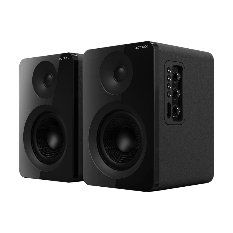 Bocinas Acteck Dynamic Exact R Bs700 / Rca - Hdmi Arc - Usb - Bluetooth 5.3 / 50 W / Iluminación Rgb 7 Modos / Sonido Envolvente Y Potente / Elite Negro / Ac-940818