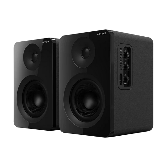 Bocinas Acteck Dynamic Exact R Bs700 / Rca - Hdmi Arc - Usb - Bluetooth 5.3 / 50 W / Iluminación Rgb 7 Modos / Sonido Envolvente Y Potente / Elite Negro / Ac-940818