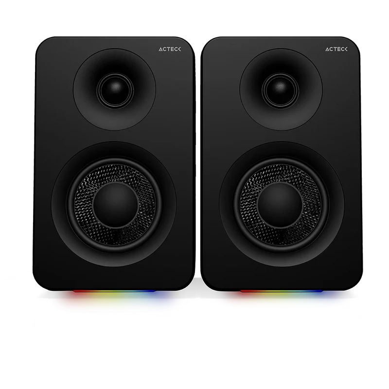 Bocinas Acteck Dynamic Exact R Bs700 / Rca - Hdmi Arc - Usb - Bluetooth 5.3 / 50 W / Iluminación Rgb 7 Modos / Sonido Envolvente Y Potente / Elite Negro / Ac-940818