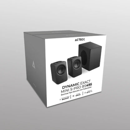 Bocinas Acteck Dynamic Exact Mini S-pro Bs495 / Rca - Usb 2.0, 3.5 Mm - Bluetooth 5.3 / 60 W / Sonido Envolvente Y Potente / Subwoofer /elite Blanco / Ac-940832