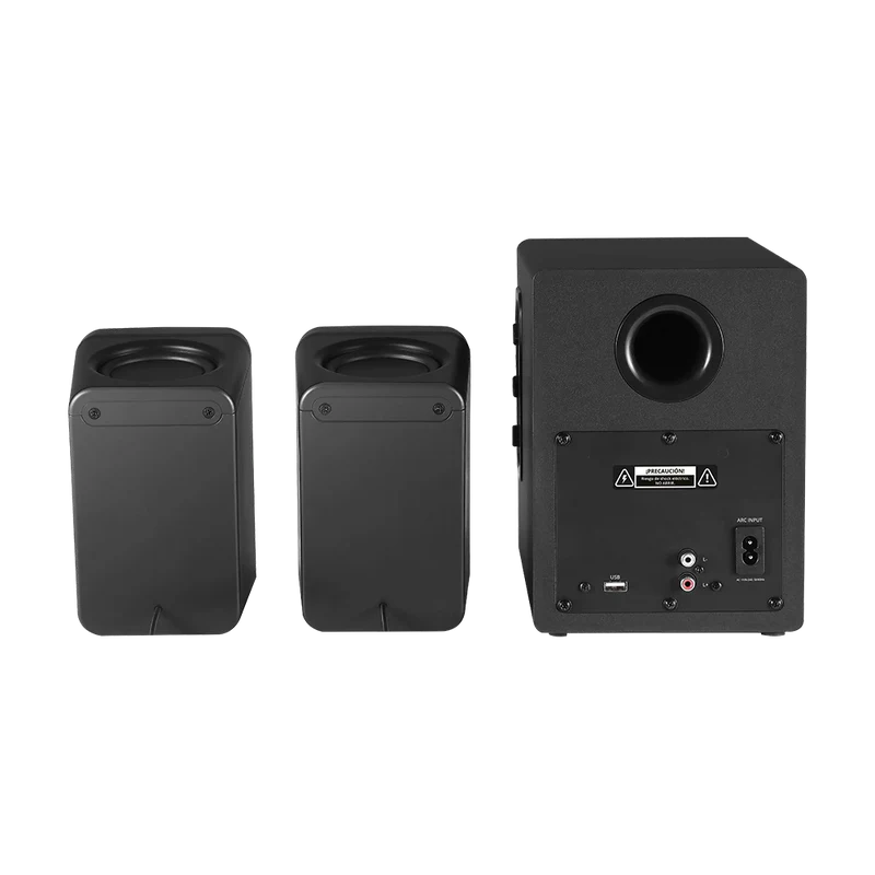 Bocinas Acteck Dynamic Exact Mini S-pro Bs495 / Rca - Usb 2.0, 3.5 Mm - Bluetooth 5.3 / 60 W / Sonido Envolvente Y Potente / Subwoofer /elite Blanco / Ac-940832