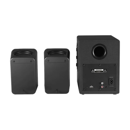 Bocinas Acteck Dynamic Exact Mini S-pro Bs495 / Rca - Usb 2.0, 3.5 Mm - Bluetooth 5.3 / 60 W / Sonido Envolvente Y Potente / Subwoofer /elite Blanco / Ac-940832