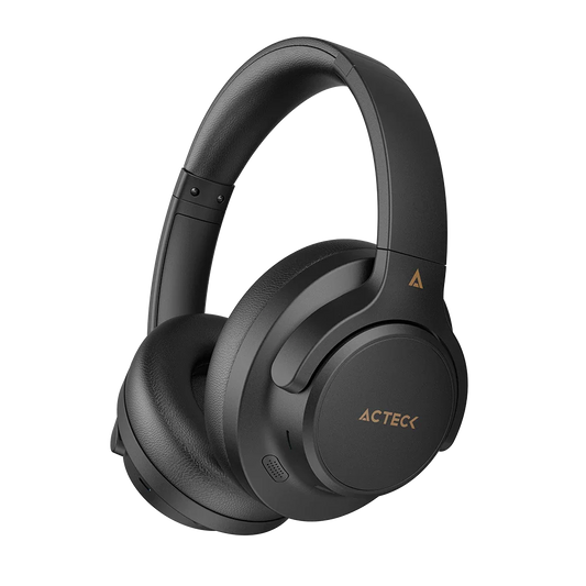 Audifonos Acteck Hype Epic Hp750 / Diadema / Inalambricos / Dual Bt - Aux 3.5 Mm / Bateria 75 Hrs / Microfono Omnidireccional / Cancelacion De Ruido / Bocinas 40 Mm 20 Hz A 20 Khz / Negro / Ac-940856