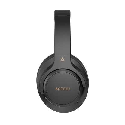 Audifonos Acteck Hype Epic Hp750 / Diadema / Inalambricos / Dual Bt - Aux 3.5 Mm / Bateria 75 Hrs / Microfono Omnidireccional / Cancelacion De Ruido / Bocinas 40 Mm 20 Hz A 20 Khz / Negro / Ac-940856