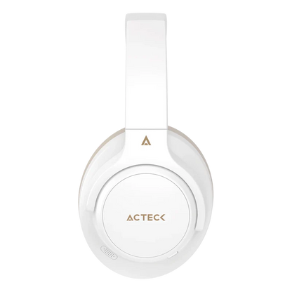 Audifonos Acteck Hype Epic Hp750 / Diadema / Inalambricos / Dual Bt -aux 3.5 Mm / Bateria 75 Hrs / Microfono Omnidireccional / Cancelacion De Ruido / Bocinas 40 Mm 20 Hz A 20 Khz / Blanco / Ac-940863