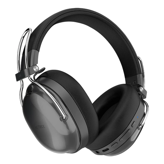 Audifonos Acteck Luxe Pure Hp730 / Diadema / Inalambricos Bt 5.4 / Bateria 75 Hrs / 20 Hz A 20 Khz / Cancelacion Activa De Ruido / Microfono Omnidireccional / Memory Foam / Negro / Ac-940870