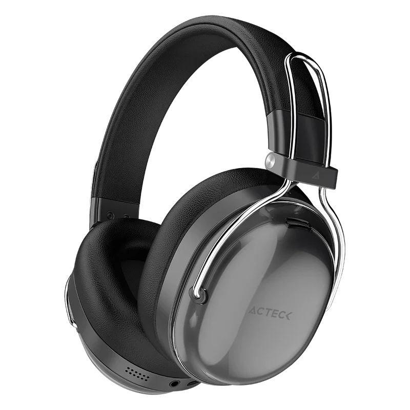 Audifonos Acteck Luxe Pure Hp730 / Diadema / Inalambricos Bt 5.4 / Bateria 75 Hrs / 20 Hz A 20 Khz / Cancelacion Activa De Ruido / Microfono Omnidireccional / Memory Foam / Negro / Ac-940870