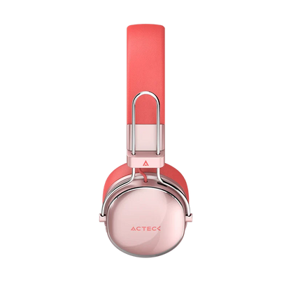 Audifonos Acteck Luxe Chic Hp710 / Diadema / Inalambricos / Bt 5.4 / Microfono Omnidireccional / 20 Hz A 20 Khz / Bateria 30 Hrs / Cancelacion De Ruido Hibrido / Salmon / Ac-940894