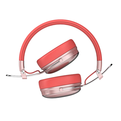 Audifonos Acteck Luxe Chic Hp710 / Diadema / Inalambricos / Bt 5.4 / Microfono Omnidireccional / 20 Hz A 20 Khz / Bateria 30 Hrs / Cancelacion De Ruido Hibrido / Salmon / Ac-940894