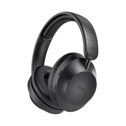 Audifonos Acteck Triton Pro Hp636 / Diadema / Inalambricos / Bt 5.4 - Aux 3.5 Mm / Microfono Omnidireccional / Bateria 30 Hrs / Cancelacion De Ruido / Ultraligeros / 20 Hz -20 Khz / Negro / Ac-940924