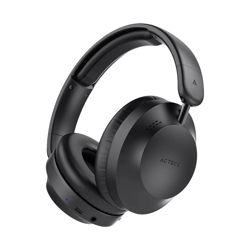 Audifonos Acteck Triton Pro Hp636 / Diadema / Inalambricos / Bt 5.4 - Aux 3.5 Mm / Microfono Omnidireccional / Bateria 30 Hrs / Cancelacion De Ruido / Ultraligeros / 20 Hz -20 Khz / Negro / Ac-940924