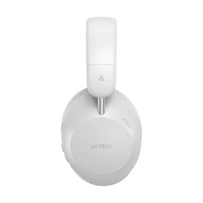 Audifonos Acteck Triton Pro Hp636 / Diadema / Inalambricos / Bt 5.4 - Aux 3.5 Mm / Microfono Omnidireccional / Bateria 30 Hrs / Cancelacion De Ruido / Ultraligeros / 20 Hz-20 Khz / Blanco / Ac-940931