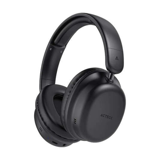 Audifonos Acteck Honour 2 Plus Hp626 / Diadema / Inalambricos / Bt 5.4 - Aux 3.5 Mm / Bateria 25 Hrs / Microfono Omnidireccional / 20 Hz-20 Khz / Cancelacion De Ruido / Negro / Ac-940948