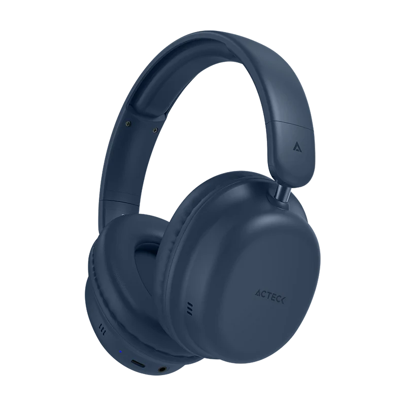 Audifonos Acteck Honour 2 Plus Hp626 / Diadema / Inalambricos / Bt 5.4 - Aux 3.5 Mm / Bateria 25 Hrs / Microfono Omnidireccional / 20 Hz-20 Khz / Cancelacion De Ruido / Azul / Ac-940962