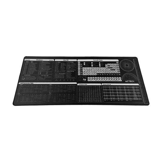 Mouse Pad Xl Acteck Flow Tools Mt494h / Tela + Goma / DiseÑo Herramientas / Alta Resistencia / Antidestizante / Negro / Ac-941075