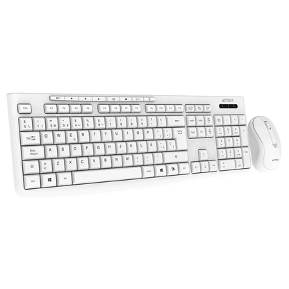 Kit Acteck Creator Prime Mk255 / Teclado Y Mouse / Inalambrico / Usb Dongle / Windows / EspaÑol / Membrana / 105 Teclas / Multimedia / Optico / 1600 Dpi Ajustable / 4 Botones / Blanco / Ac-941785