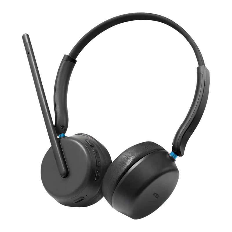 Audifonos Acteck Active Sync Hc580 / Diadema / Inalambrico /  Microfono Unidireccional / Conexion Bluetooth Y Auxiliar / 20 Hz - 20 Khz / Cancelacion De Ruido / Negro / Ac-942386