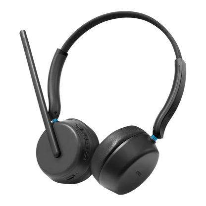 Audifonos Acteck Active Sync Hc580 / Diadema / Inalambrico /  Microfono Unidireccional / Conexion Bluetooth Y Auxiliar / 20 Hz - 20 Khz / Cancelacion De Ruido / Negro / Ac-942386