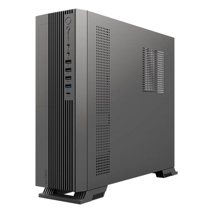 Gabinete Acteck Onex Gs455 / Mini Torre Slim / Micro Atx - Mini Itx / Fuente De Poder Sfx 500 W / Doble Posicion / Lector De Tarjetas Sd / Full Metal / 5 AÑos De Garantia / Negro / Ac-943079