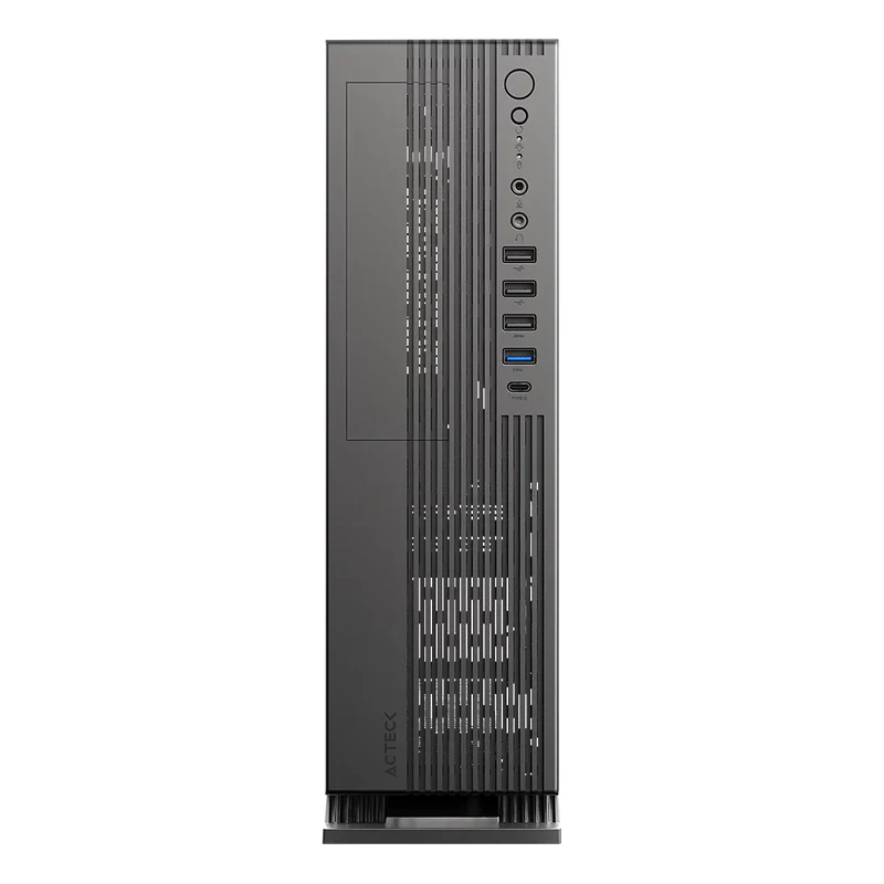 Gabinete Acteck Onex Gs455 / Mini Torre Slim / Micro Atx - Mini Itx / Fuente De Poder Sfx 500 W / Doble Posicion / Lector De Tarjetas Sd / Full Metal / 5 AÑos De Garantia / Negro / Ac-943079